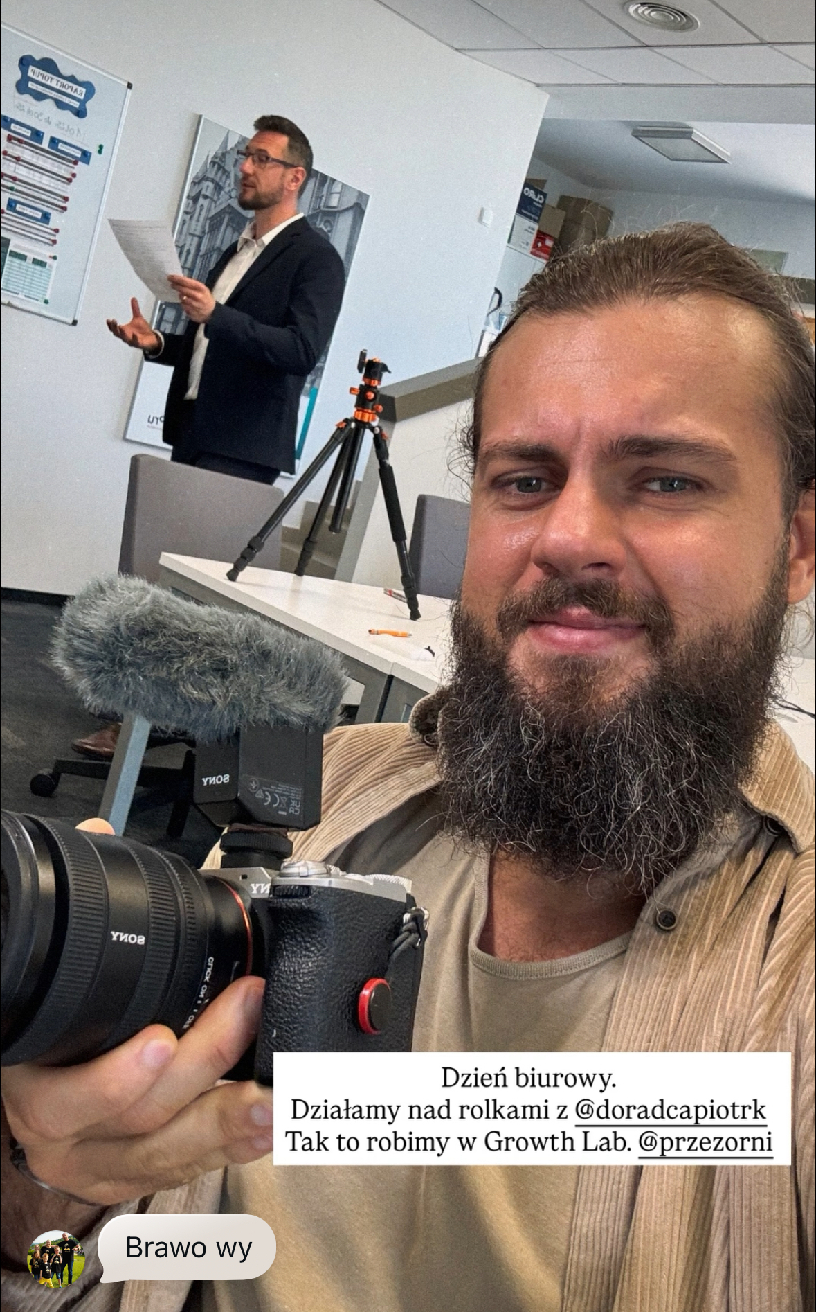 Dzień roboczy w Growth Lab: Dominik i Piotr nagrywają materiały wideo