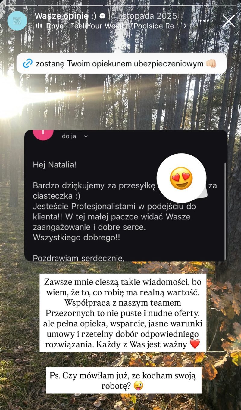 Opinia z podziękowaniem
